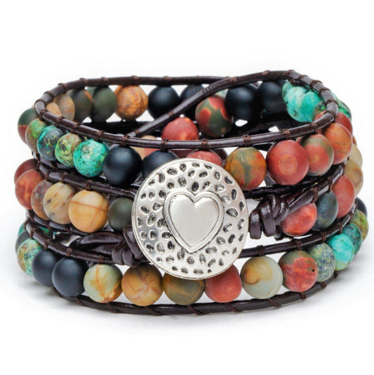 Aureova | Women's Spiritual Wrap Bracelet | Silver