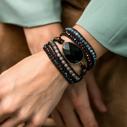 Obseron | Unisex Power Wrap Bracelet | Black