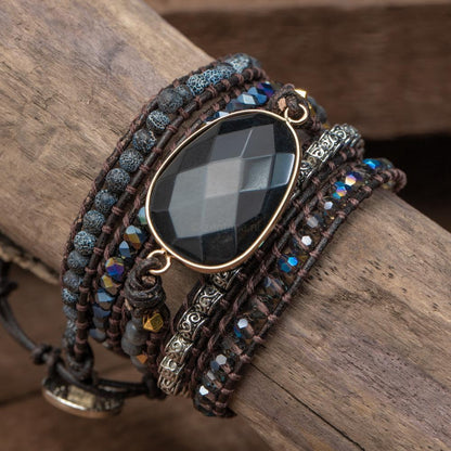 Obseron | Unisex Power Wrap Bracelet | Black