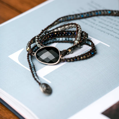 Obseron | Unisex Power Wrap Bracelet | Black