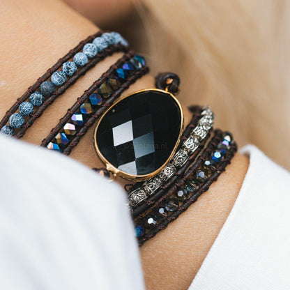 Obseron | Unisex Power Wrap Bracelet | Black